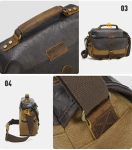 Detail des Canvas DSLR Kameragestells mit verstaerkten Griffen und robusten Schnallen.