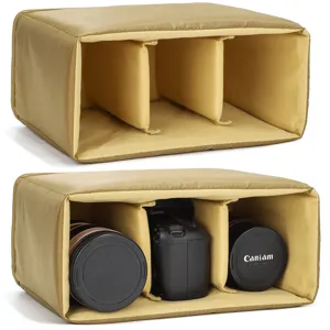 Sac Insert pour Appareil Photo Réflex Étanche Housse de Protection Antichoc avec Séparateur Rembourré Sac pour Photographie