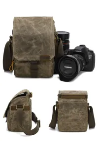 Sac bandouliere appareil photo homme toile vintage sac de photographie durable neuf