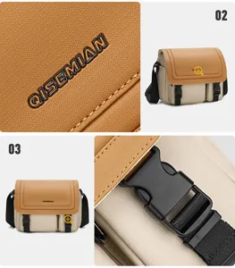 Sac bandoulière vintage pour appareil photo reflex numérique et objectifs avec boucle