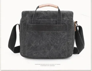 Waterdichte canvas DSLR camera schoudertas messenger bag voor fotografie apparatuur.