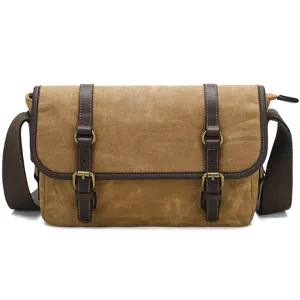 Canvas camera shoulder bag vintage messenger bag for men outdoor photography equipment