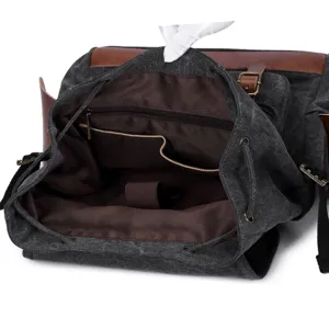 Zaino vintage in tela per uomo borsa da scuola casual grande borsa da viaggio