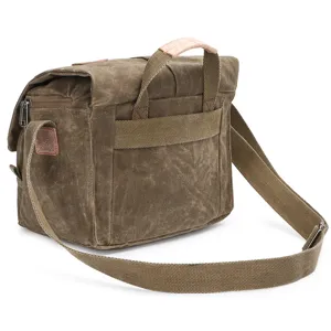 Waterdichte canvas DSLR camera schoudertas vintage fotografie crossbody tas voor mannen