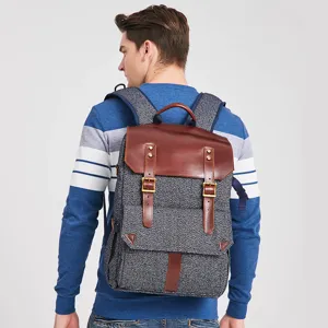 Vintage Segeltuch Kamera Rucksack Wasserdicht Große Kapazität Reise Rucksack Lässig Daypack Für SLR DSLR Kamera Und Laptop