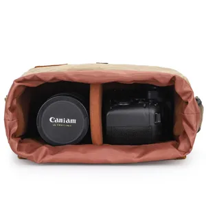 Canvas DSLR Camera Bag Waterproof Padded Partition Large Capacity Shoulder Photography Bag Pro