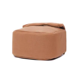 Bruine fleece camera inzet tas, zacht gevoerde DSLR beschermhoes voor fotografie apparatuur.