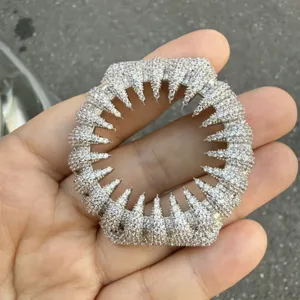 Iced out cubic zirconia modified watch bezel, hip hop luxury custom replacement case for stylish men.