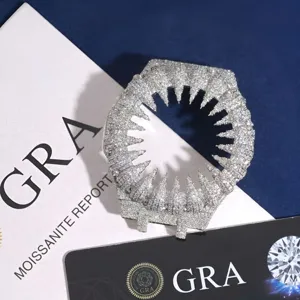 Iced out zircon watch case compatible with GA-2100, hip hop style copper luxury bezel accessory.