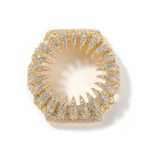 Hip Hop Iced Out Watch Bezel Case Mod Compatible with GA-2100 Luxury Zircon Paved