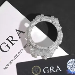 Voll Diamant Uhrengehäuse Ersatz glitzernde Zirkonia Luxus Lünette Zubehör für Herren Damen