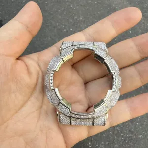 Lunette de montre en metal brillant de remplacement compatible GA2100 style hip hop