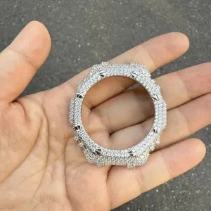 Eisbedeckter Strass Uhren Lünette Ersatzgehäuse für GA-2100 funkelnder Diamant