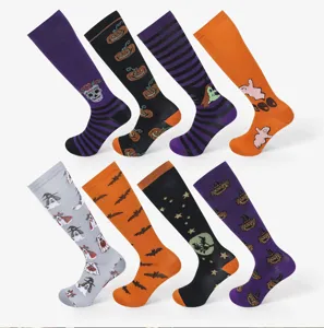 Halloween compression knee high socks for sports, running, and marathon training wear.