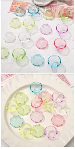Cuentas de medusas transparentes de acrílico carillón de viento accesorios de joyería
