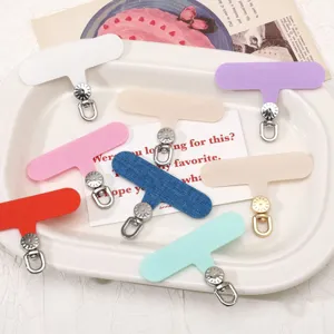 Lengüetas de cordón de teléfono de tela Oxford T coloridas parche universal accesorios de bricolaje