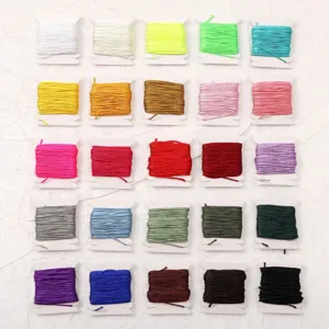 Jade cord for DIY handmade bracelets, 25 colors encrypted braided nylon string for jewelry making.