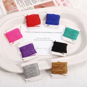 Multicolor jade thread DIY handmade braided cord card winding bracelet string materials.