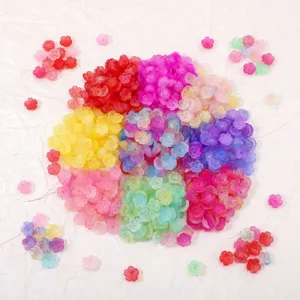 10mm acrylic five-petal flower beads for DIY handmade bracelets necklaces jewelry making accessories.