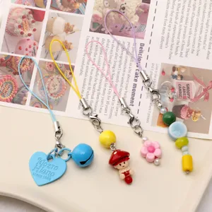 Handmade colorful mobile phone straps cute charm accessories for diy phone decoration main image