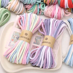 4mm colorful gradient braided cotton rope for DIY handmade bracelets necklaces crafts durable