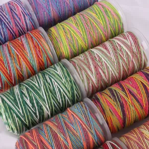Colorful variegated cord for DIY bracelet necklace weaving craft handmade multi-color thread spool