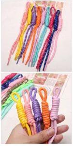 Cordes paracorde colorées nœuds romains faits à la main accessoires DIY gros plan