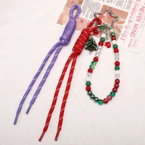 DIY cordon de parachute tressé à la main et accessoires de pendentif de sac de perles colorées.