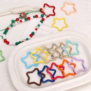 Sternförmige Federhaken Schnalle Legierung Lackiert Stern Schnappverschluss DIY Schmuck Schlüsselanhänger Taschenzubehör Für Schmuckherstellung