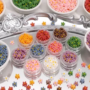 Colorful Five Petal Resin Flower Flatback Patches DIY Phone Case Earring Jewelry Making Accessories Craft Supplies