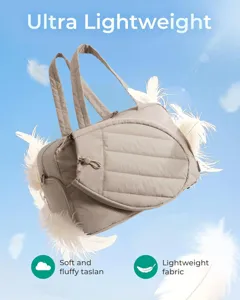 Borsa tote da tennis trapuntata leggera, morbida borsa per racchetta da pickleball sport.