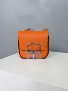 Genuine Leather Saddle Bag For Women Mini Crossbody Bag Designer Style Flap Shoulder Bag Fashion Handbag