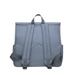 Zaino grigio in poliestere per uomini e studenti, borsa casual per la scuola e viaggi di lavoro.