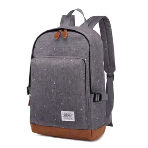 Large Capacity Canvas Backpack Vintage Casual School Bag Urban Minimalist Travel Daypack For Men Women
