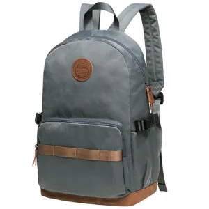 Casual Nylon Backpack Travel School Bookbag Unisex Breathable Solid Color Laptop Daypack For College Outdoor