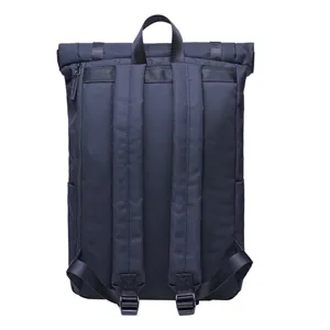 Zaino roll-top impermeabile per uomo e donna, viaggio d'affari e borsa per laptop da scuola.