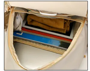 Large capacity diaper backpack multi-functional mommy bag with organized interior storage.