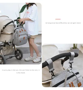 Multi-functional diaper backpack large capacity mommy bag for baby outdoor travel stroller