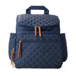 Zaino Elegante Trapuntato In Oxford Per Donna Motivo Rombo Casual Viaggio Borsa Donna