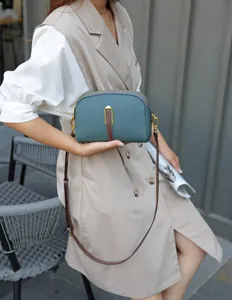 Elegante borsa a tracolla da donna in vera pelle borsa casual con cinturino regolabile