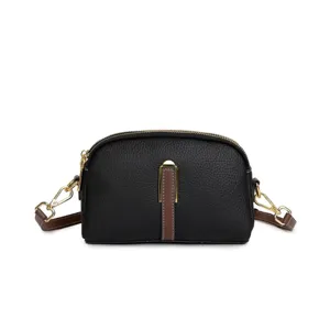 Borsa a tracolla cupola in pelle da donna elegante borsetta minimalista vista principale
