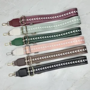 Women Crossbody Bag Replacement Strap Adjustable Wide Shoulder Strap Polyester Solid Color Fashion Bag Accessories