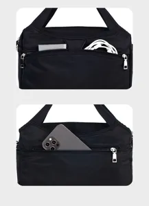 Black women daily shoulder bag versatile large capacity messenger bag multi-pocket tote bag