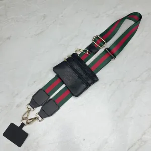 Adjustable replacement wide strap for women bag with coin purse and phone hanging tab
