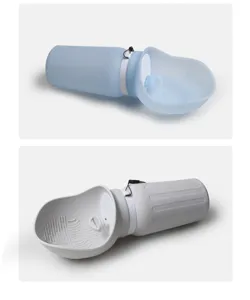 Bouteille d'eau portable en silicone pour chien, tasse de voyage pliable d'exterieur etanche.