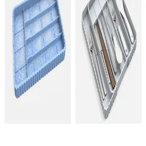 Silicone kitchen cutlery organizer tray drawer divider kitchen storage box details