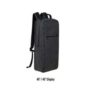 Slim casual backpack for men and women, travel daypack with front zip pocket.