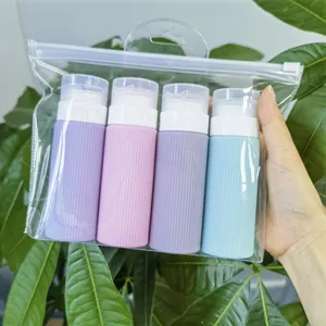 Draagbare Siliconen Reistoiletartikelen Flessen Set Navulbare Knijpbare Lekkagevrije Dispenser Containers Voor Shampoo Lotion Cosmetica
