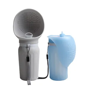 Gourde de voyage en silicone pour animal de compagnie, distributeur d'eau pliable pour chien.