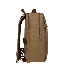 Casual canvas backpack for men and women, large capacity travel and outdoor daypack.